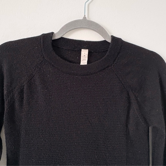 Lululemon | Sit In Lotus Merino Wool Sweater | Sz 4 | Black | EUC - Picture 2 of 13